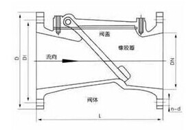 H44X(SFCV)型橡膠瓣止回閥 結構圖-滬山閥門制造（上海）有限公司